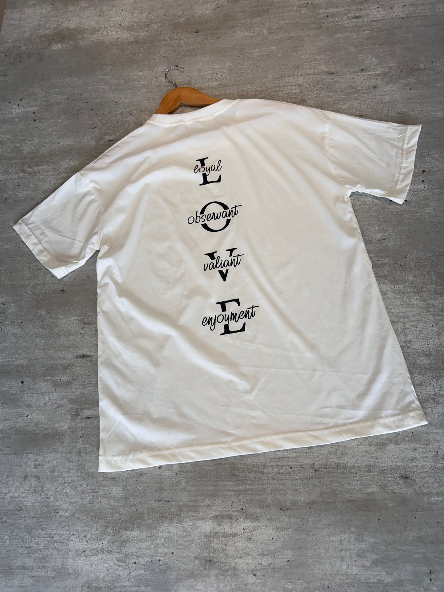 Remera estampada (espalda) marfil LOVE