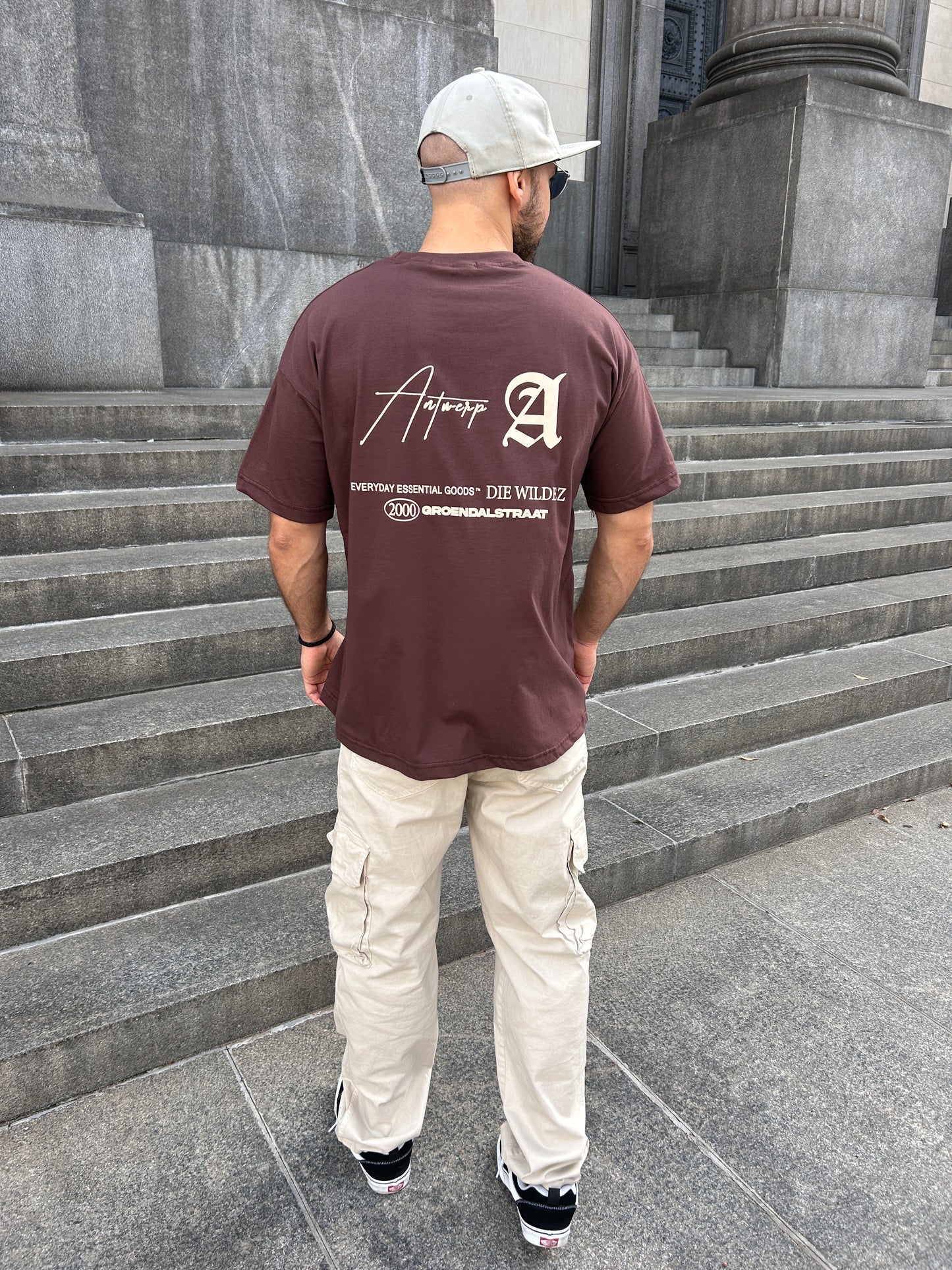 Remera chocolate estampada (espalda)