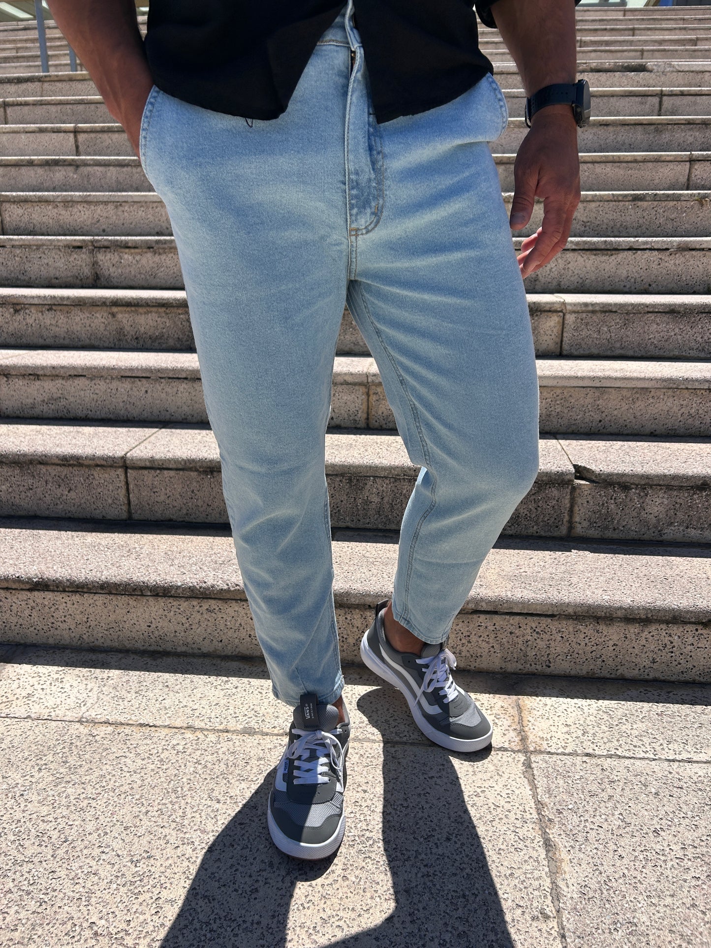 Jeans Slouchy azul claro