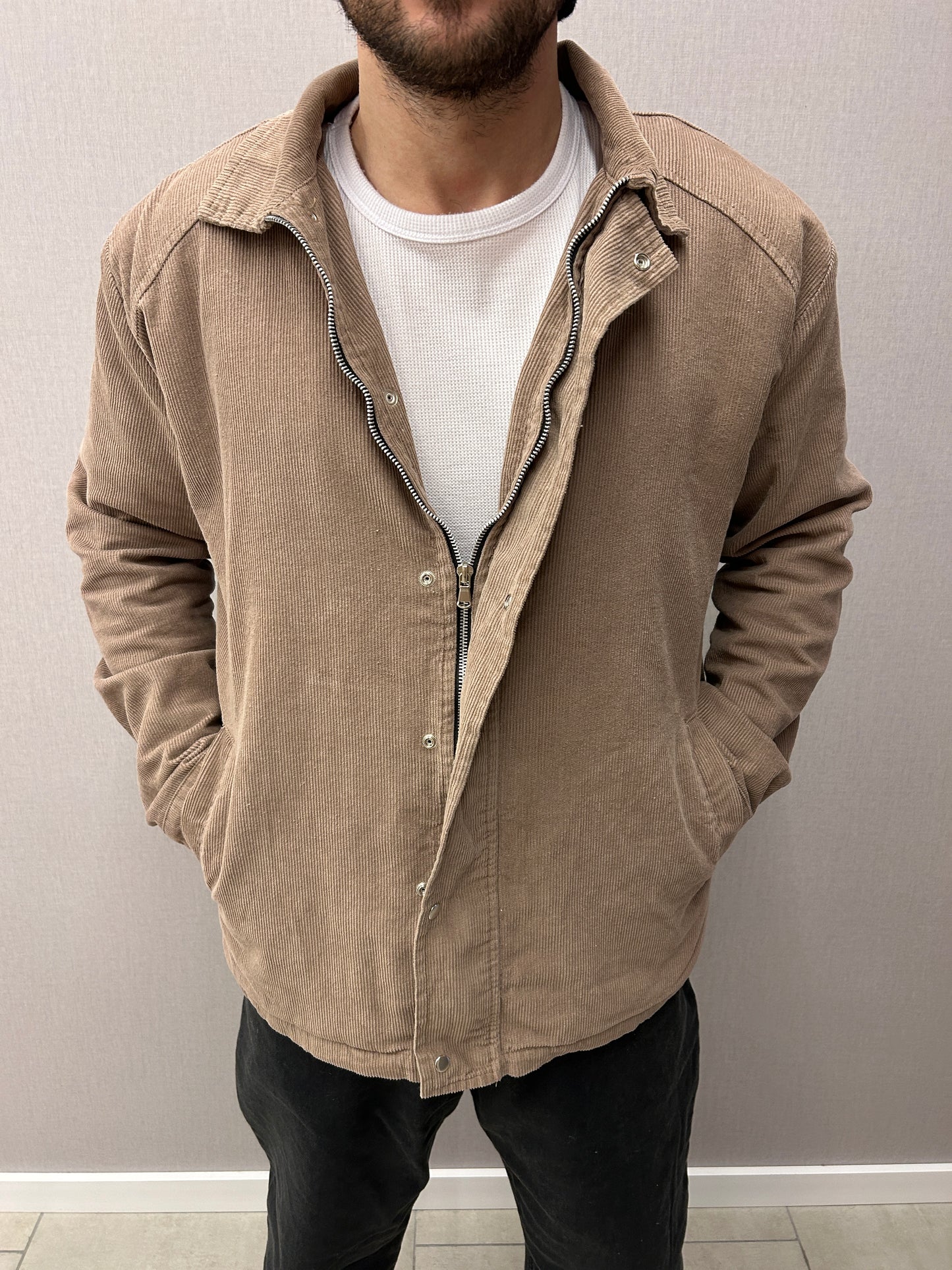 Campera de pana tostado