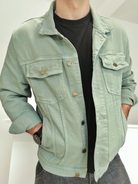 Chaqueta fina verde menta