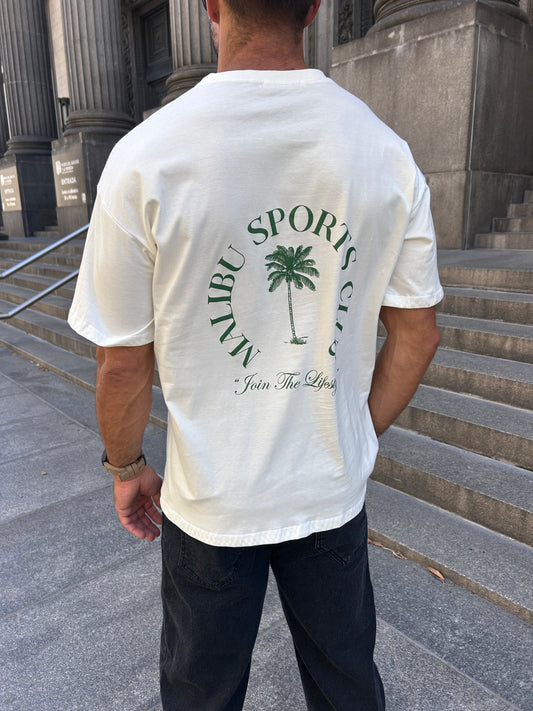 Remera marfil palm estampada 🌴 (espalda)