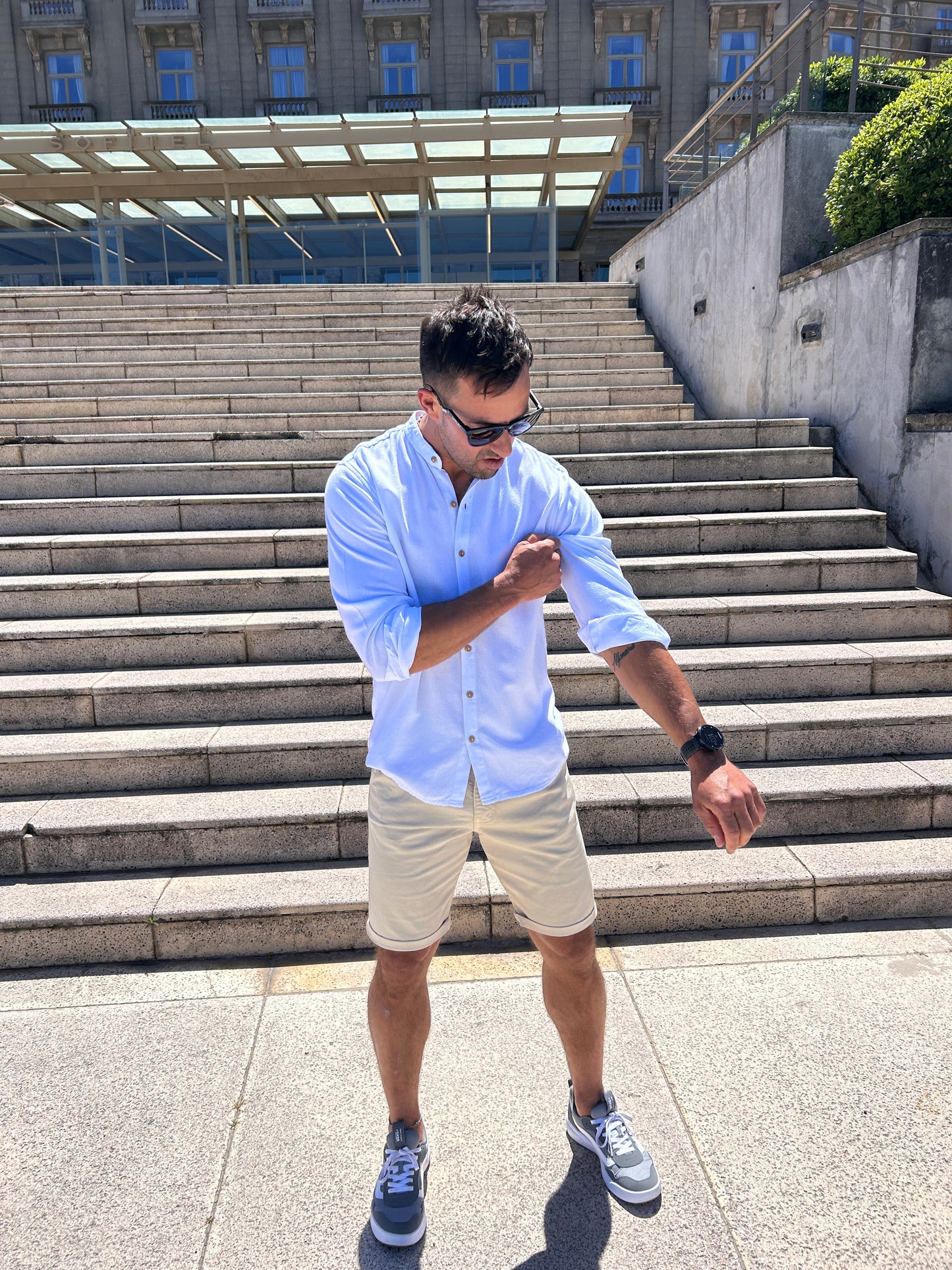 Camisa de lino blanca