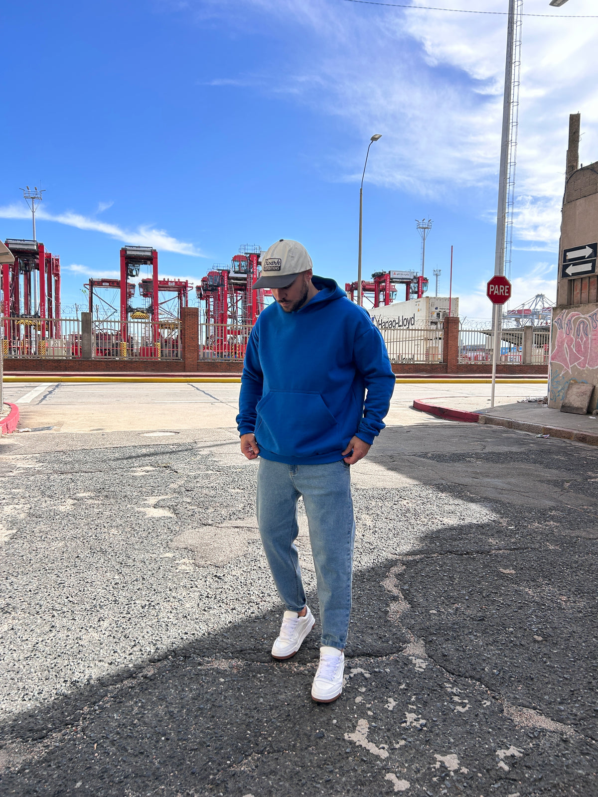 CANGURO OVERSIZE AZUL