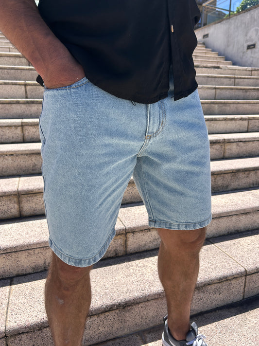 Bermuda de jeans azul