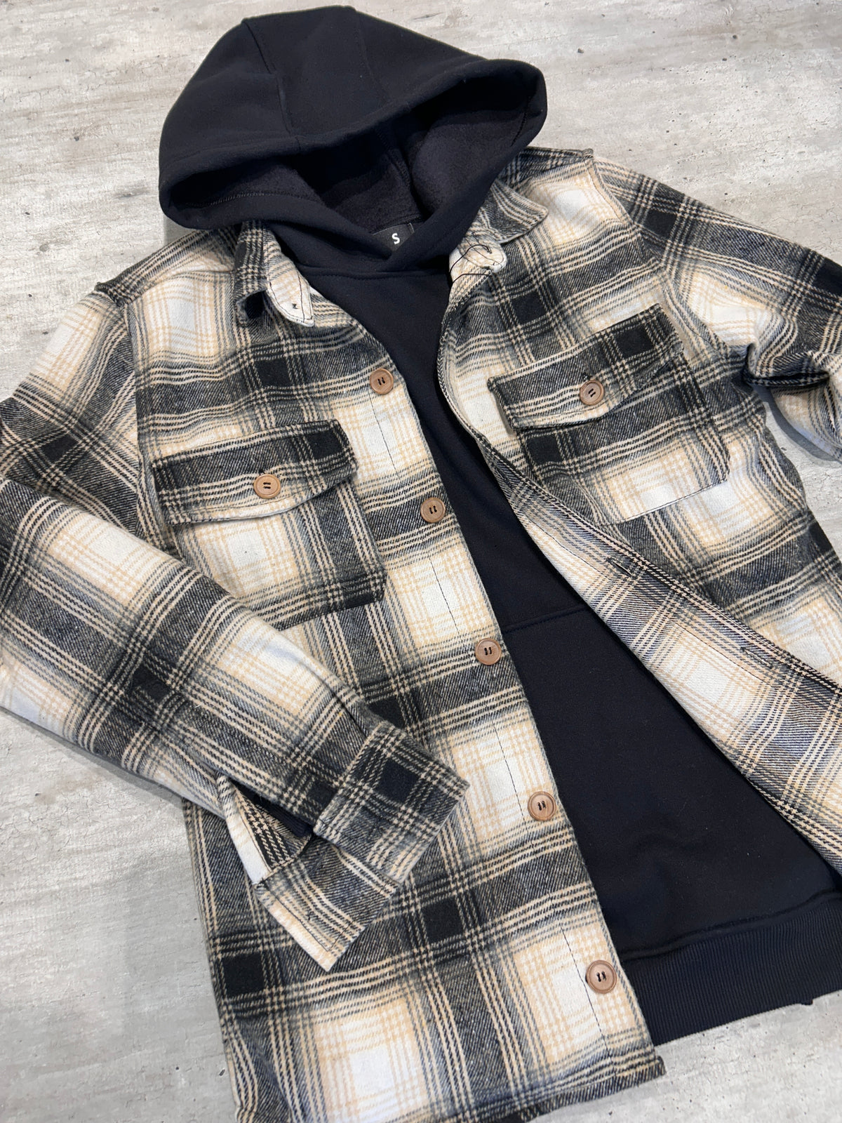 Chaqueta de paño - negro, beige, camel