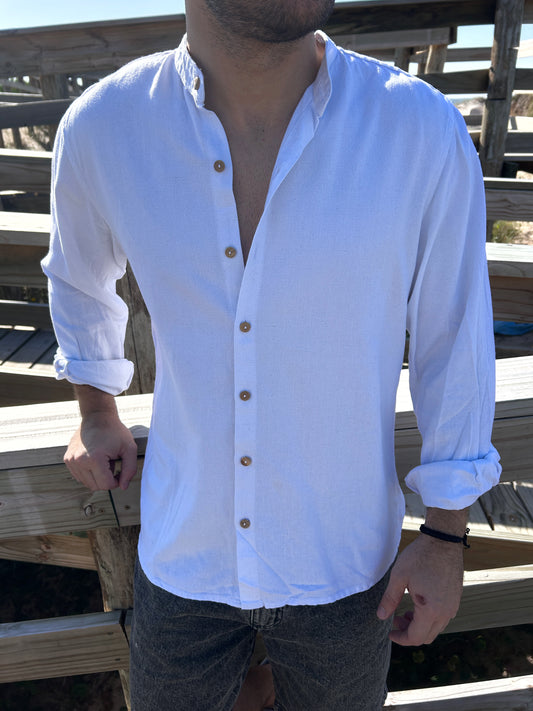 Camisa de lino blanca (molde más chico, recomendamos pedir un talle más. SOLO BLANCA)
