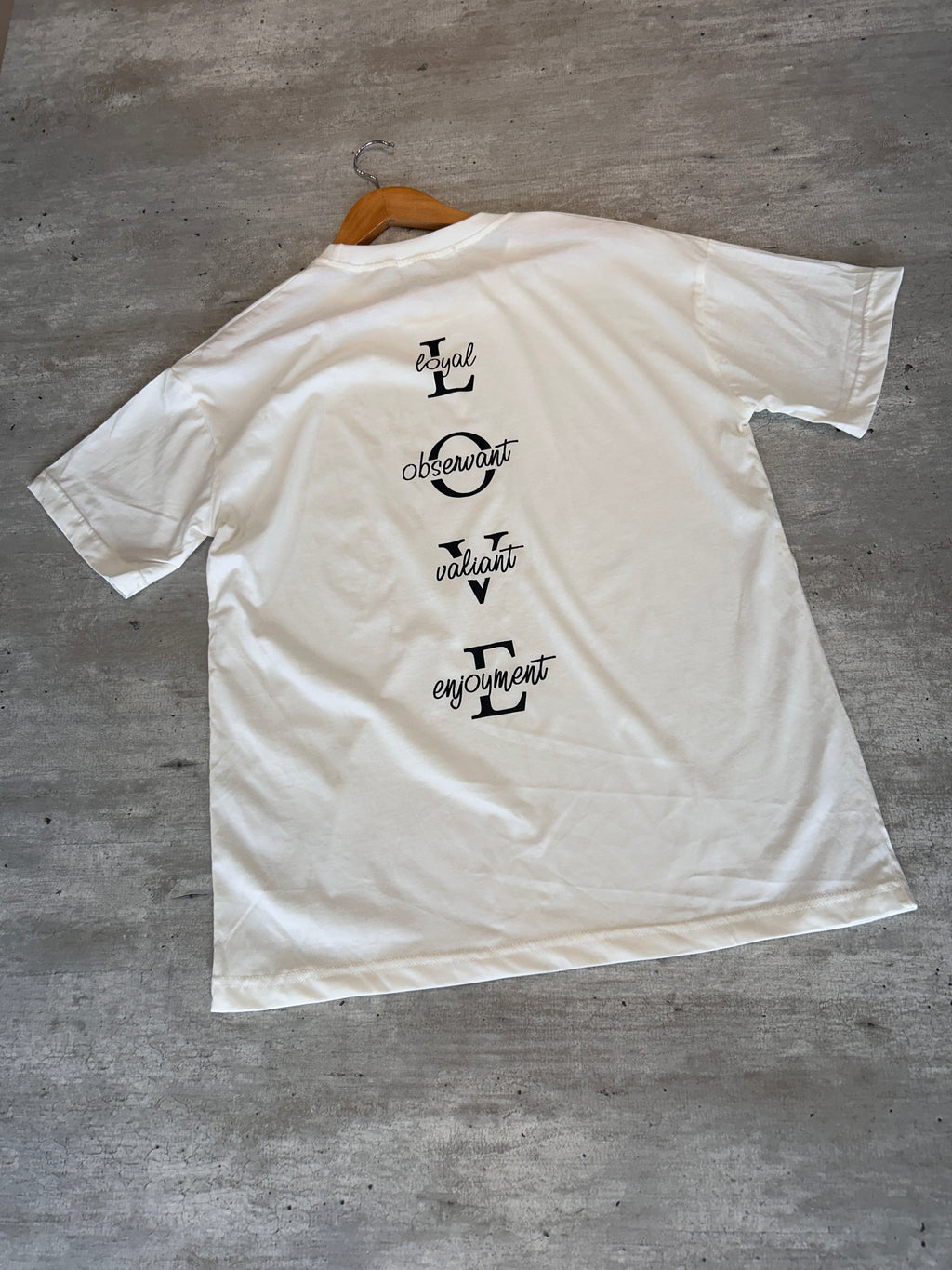 Remera estampada (espalda) marfil LOVE