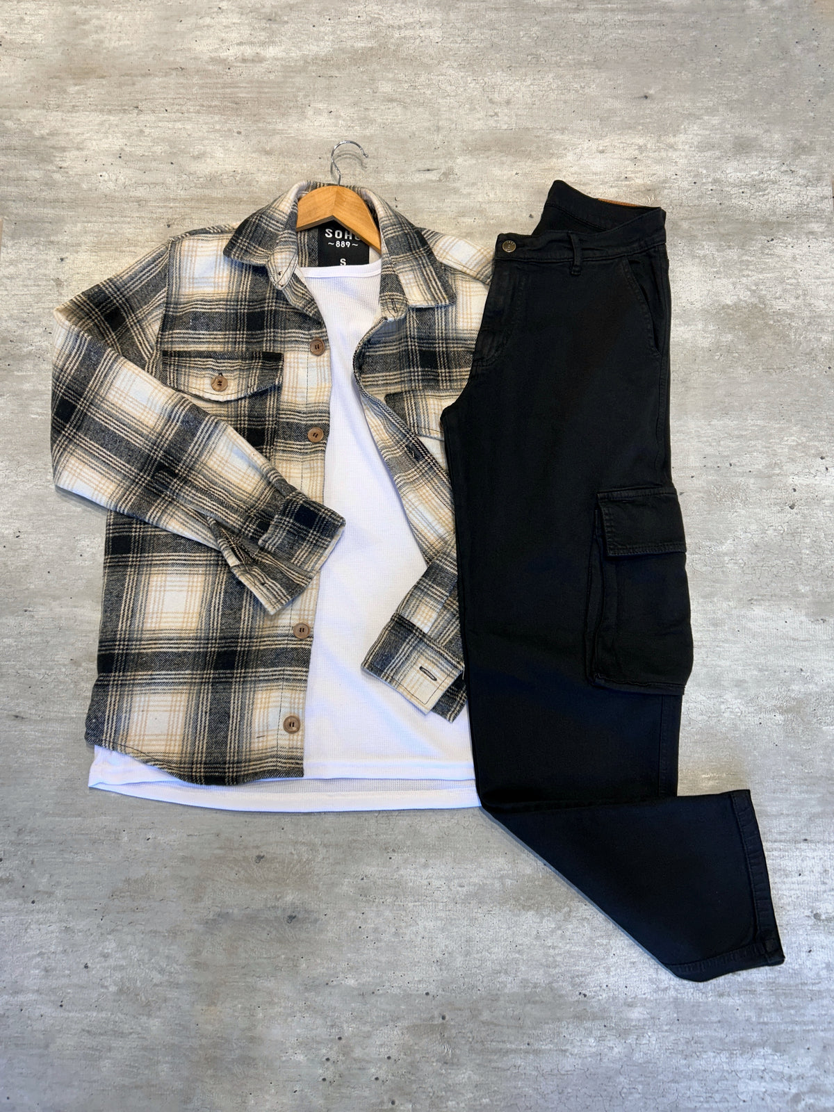 Chaqueta de paño - negro, beige, camel