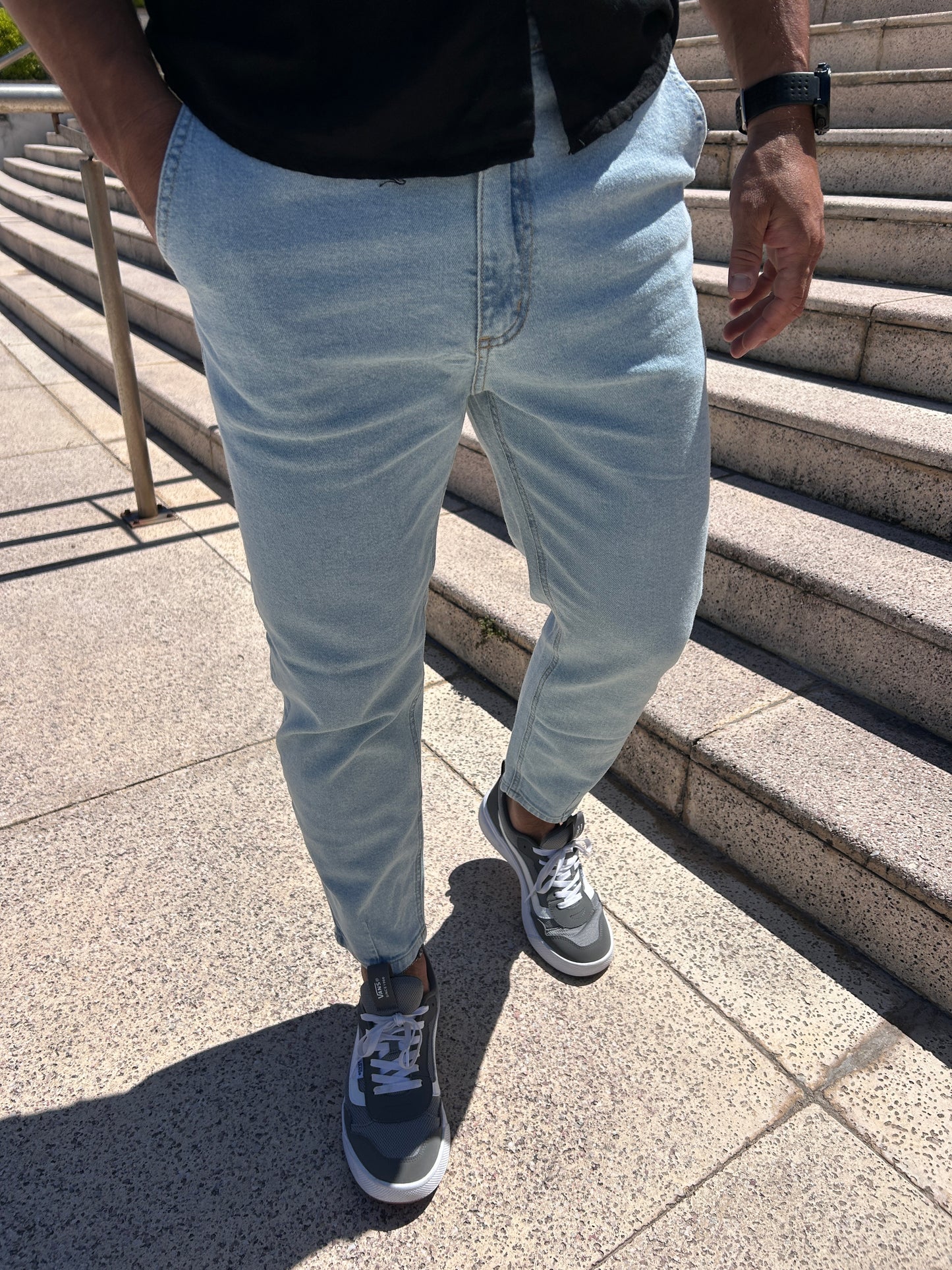 Jeans Slouchy azul claro