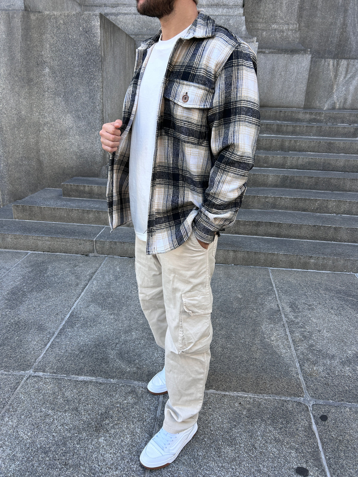 Chaqueta de paño - negro, beige, camel