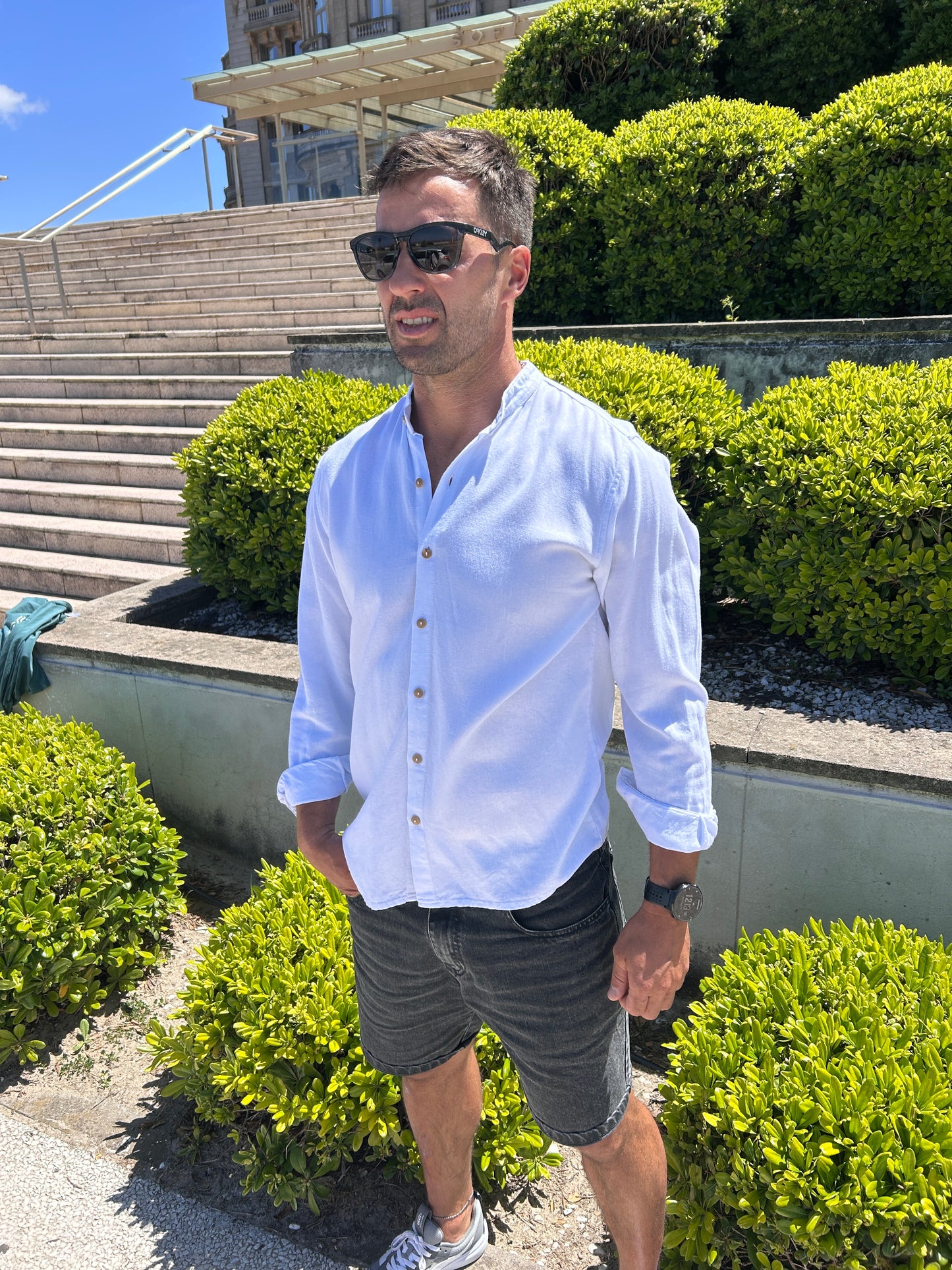 Camisa de lino blanca