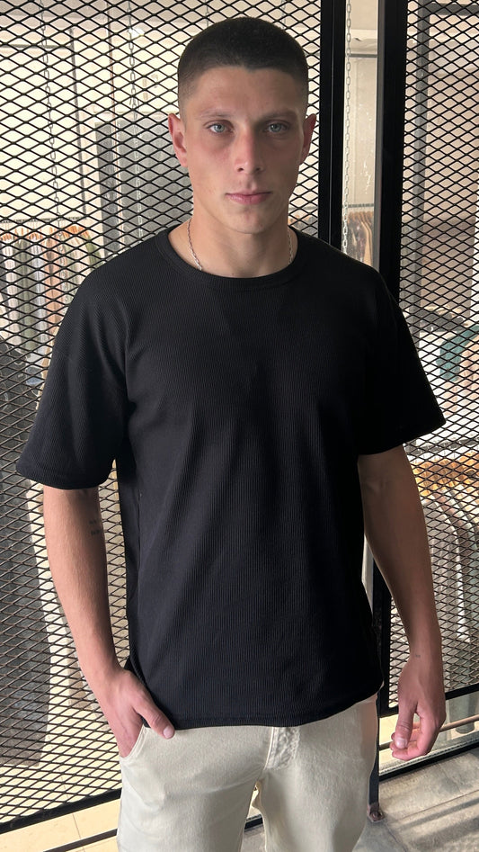 Remera WAFFLE negra