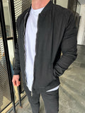 Campera de gabrdina negra