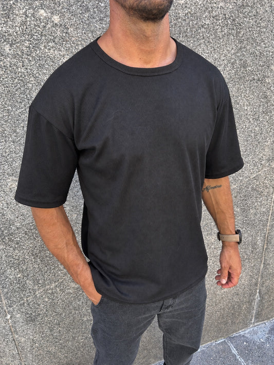 Remera WAFFLE negra