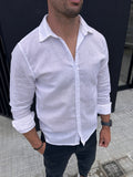 Camisa de lino off white