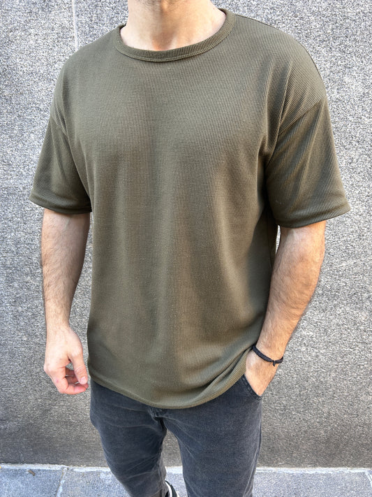 Remera waffle verde