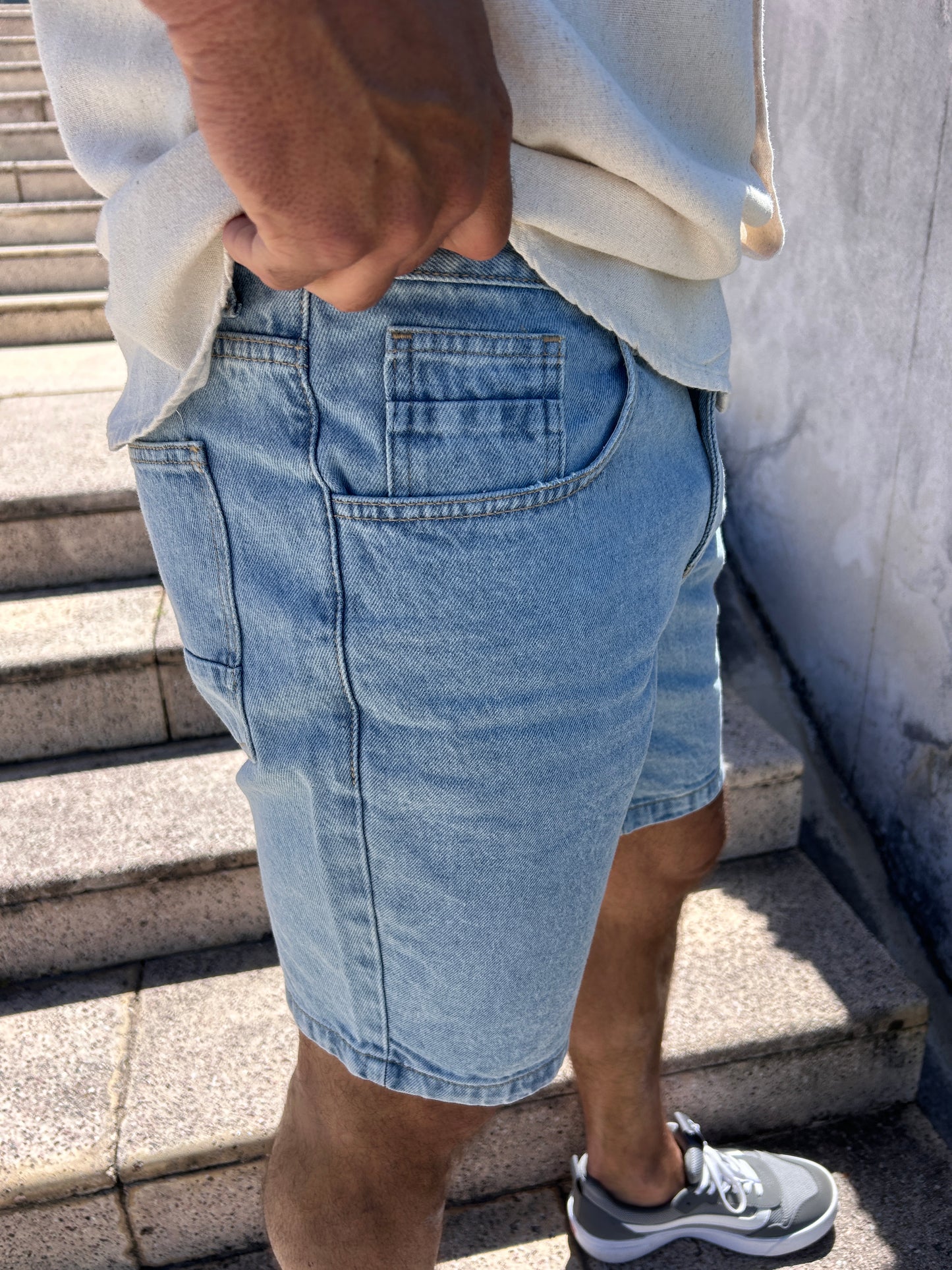 Bermuda de jeans azul